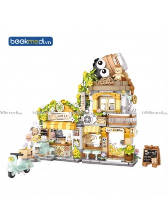 Đồ Chơi Lắp Ráp Mô Hình Tiệm Coffee Little Bear Hãng Loz